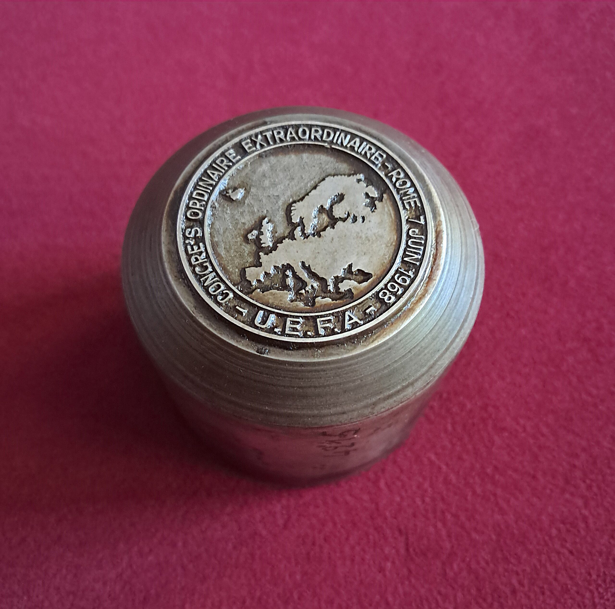 n. 2687 – Punzone per medaglia F.I.G.C. – ”Congresso U.E.F.A.” Roma anno 1968