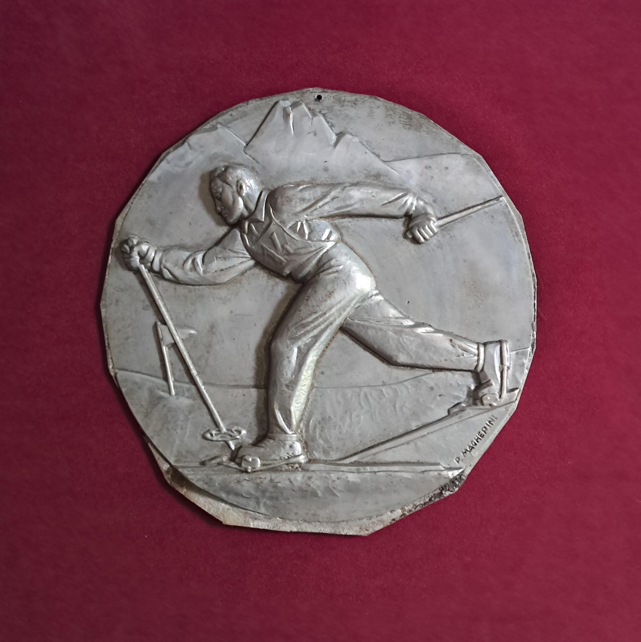 Catalogo Storico rif. Tav. 21 n. 3018 su disegno di P. Magherini – Bronzo per medaglia ”Campionati del Mondo di Sci del 1941”