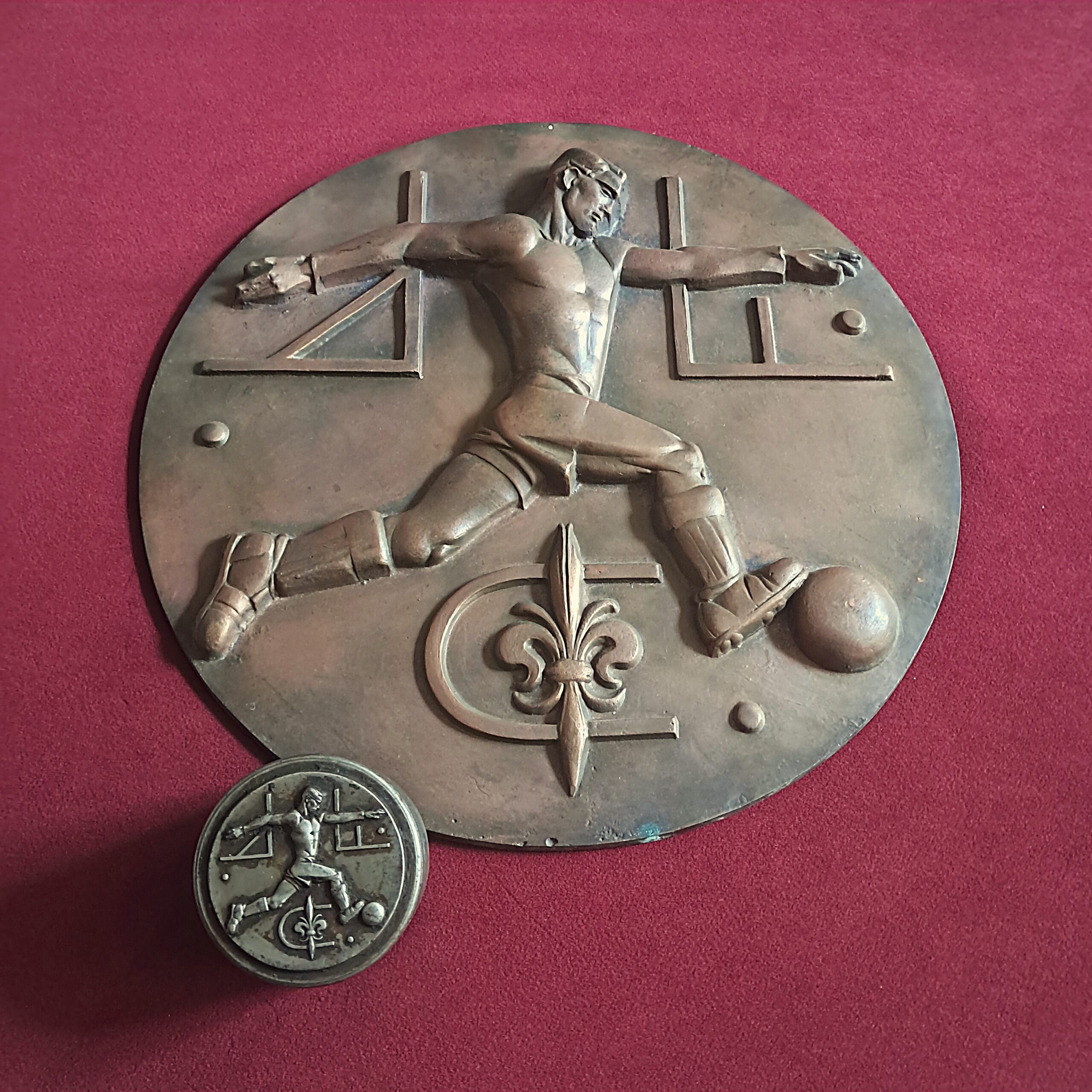 Bronzo e punzone per medaglia ”Calcio” anni’ 40- ’50