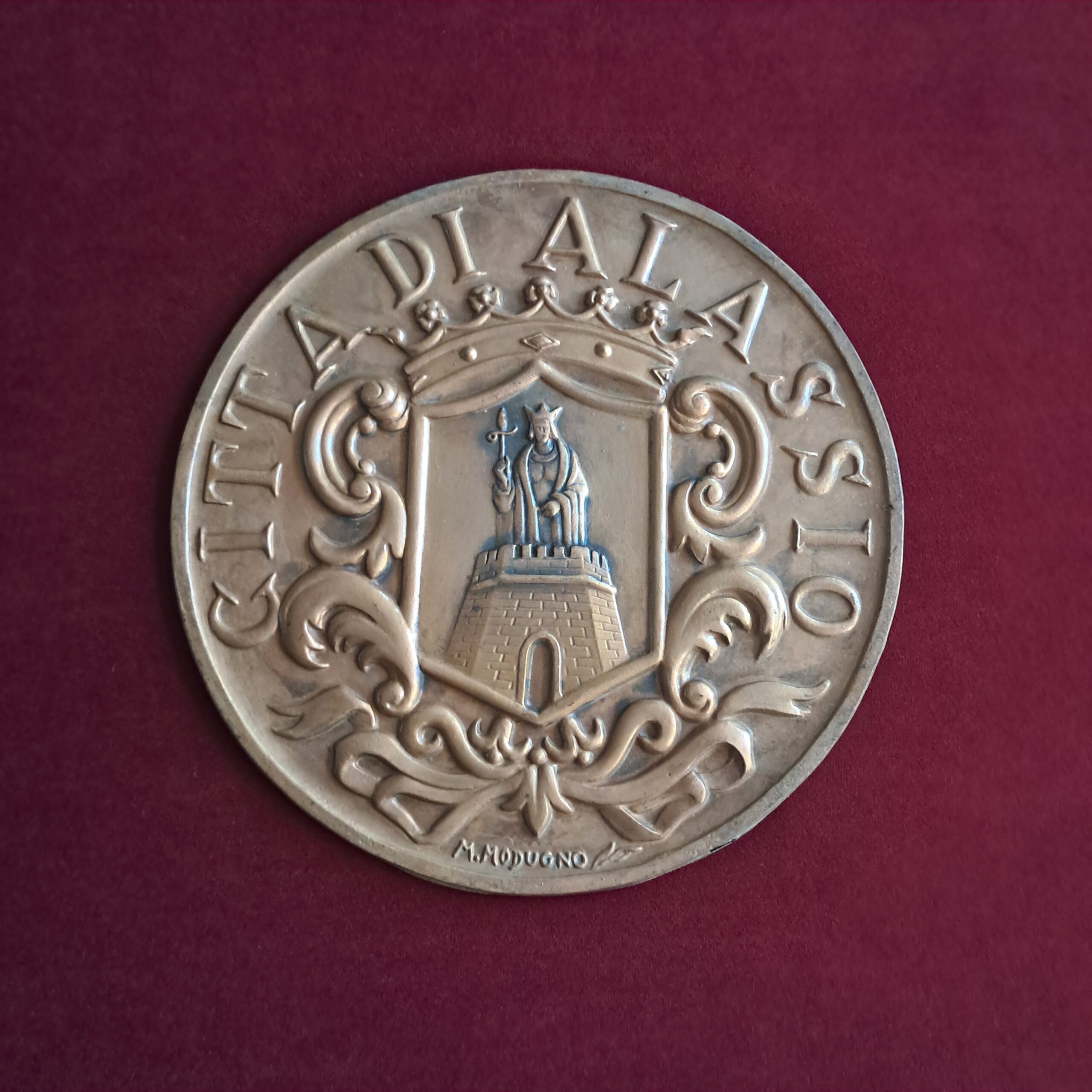 Bronzo per medaglia ”Città di Alassio” su disegno di M. Modugno