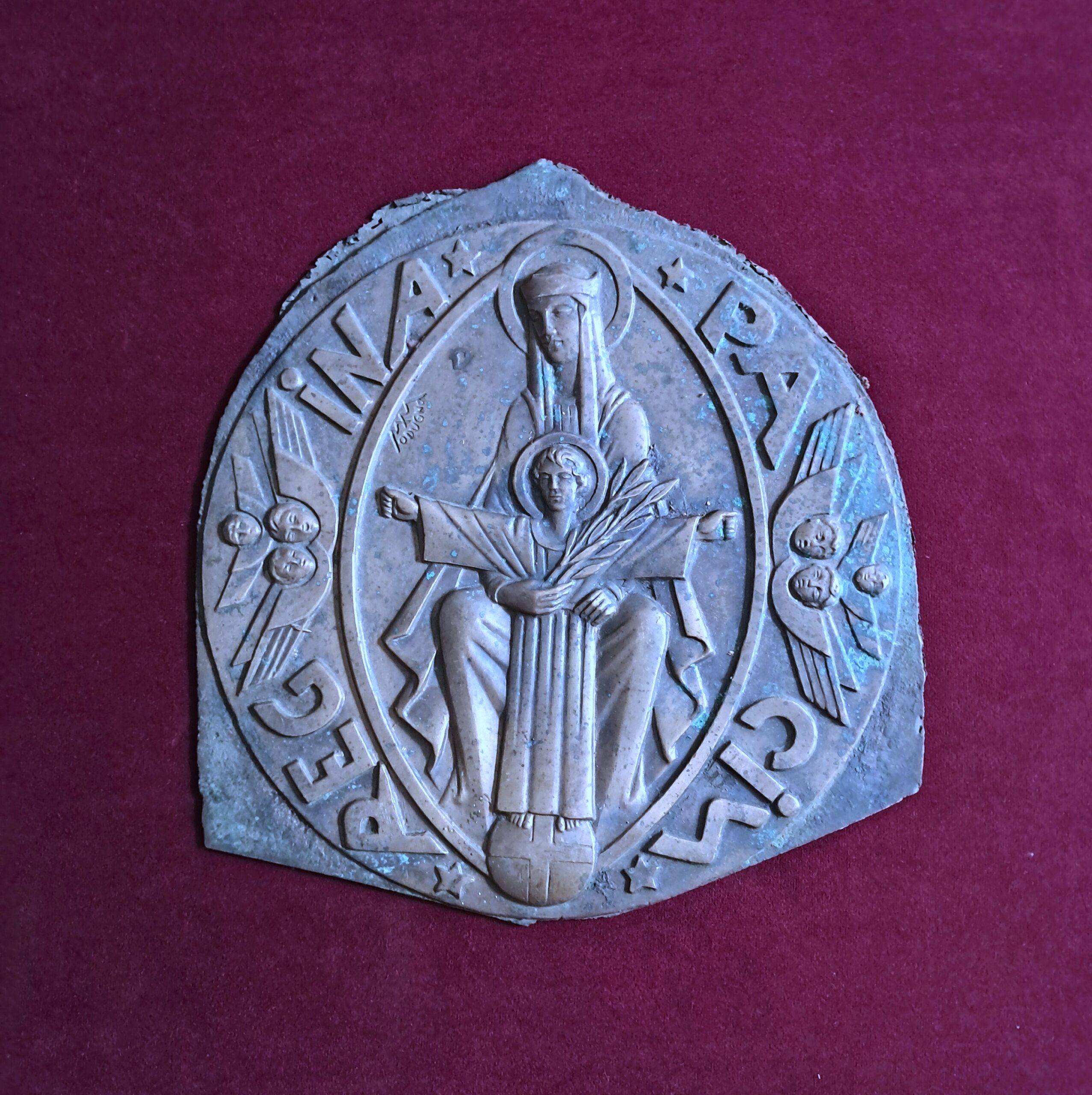 Bronzo per medaglia ”Maria Regina Pacis” su disegno di M. Modugno