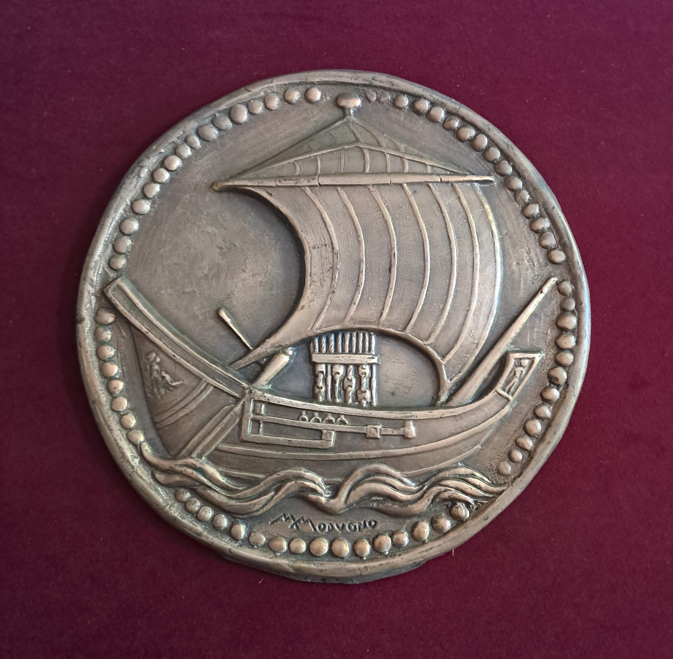 n. 1893 – Bronzo per medaglia ”Ministero della Marina” su dsegno di M. Modugno anno 1962